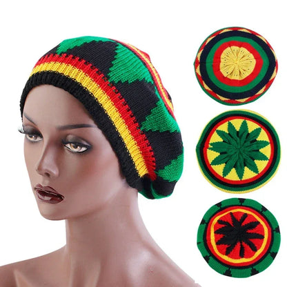 Rasta Knitted Beanie - B&R African Styles