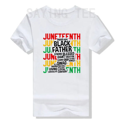 Juneteenth Pride: Stylish Tribute Tee for Proud Black Dads - Elevate Father's Day & Black History with Fashion - B&R African Styles