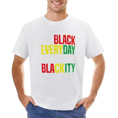 Im Blackity Black African American Men Women Juneteenth T-Shirt Blouse hippie clothes Short sleeve tee funnys Men's t-shirts - B&R African Styles