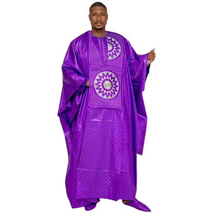 African Clothes For Couples Traditional Bazin Embroidery - B&R African Styles