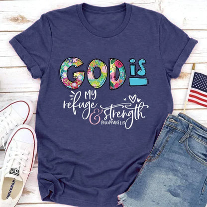GOD IS Strength Print Women T Shirt Short Sleeve O Neck Loose Women Tshirt Ladies Tee Shirt Tops Clothes Camisetas Mujer - B&R African Styles