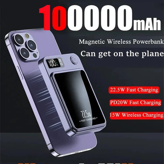 Magnetic Wireless Power Bank Fast Charger