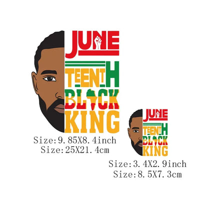 Juneteenth Thermal Sticker For Clothing Iron On Transfer Patch For Women And Men T-Shirt Hoodie DIY Washable Applique On Clothes - B&R African Styles