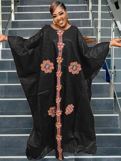 Elegant African Bazin Riche Wedding Party Dress - B&R African Styles
