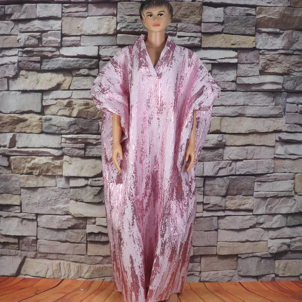 pink and gold african dress Magenta African George Bridal Outfit: Traditional Wedding Dress