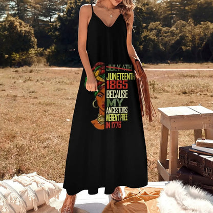 Emancipation Celebration Sleeveless Dress: Honor History with Style - B&R African Styles