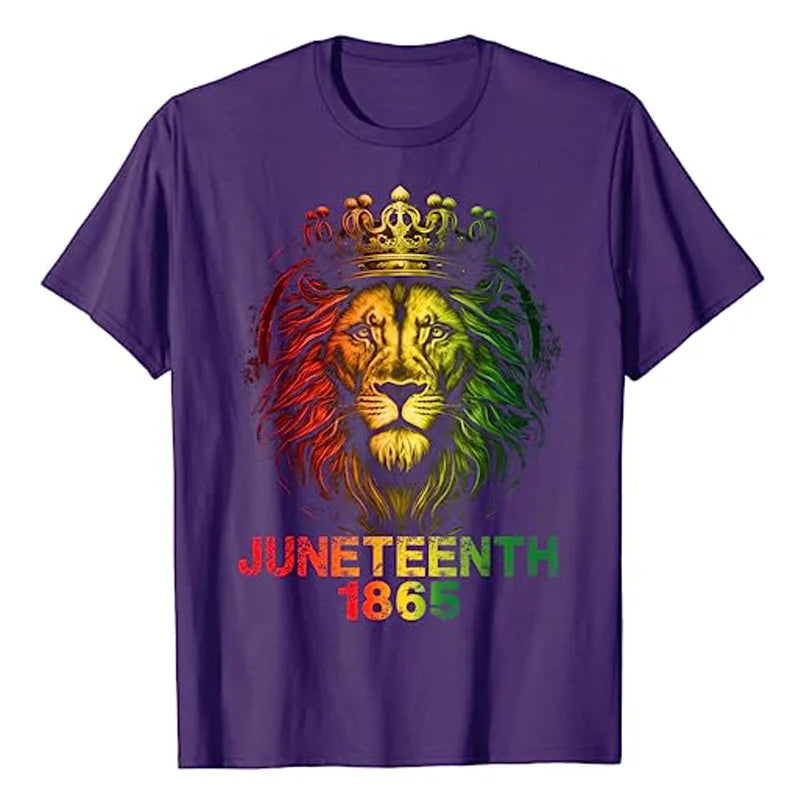 Juneteenth Lion Celebration: African American Freedom T-Shirt for Black History Pride