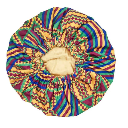 Satin Lined Bonnet Women Big Size Beauty Print Satin Silk Bonnet - B&R African Styles