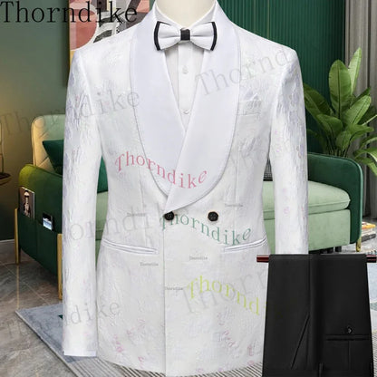Thorndike Men's Suit Tuxedo 3pcs Slim Fit Blazer - B&R African Styles