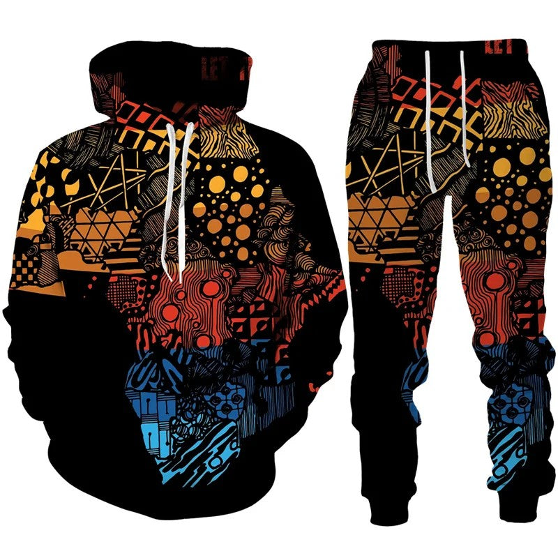 Trendy Ethnic Hoodie Set