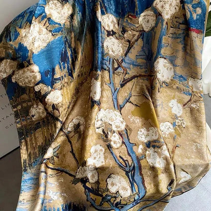 Spring Scarf Women's Luxury Design Scarf Silk Smooth Scarf Soft 85x180cm - B&R African Styles
