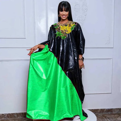 Elegant Bazin Riche Traditional Wedding & Party Dress for Women - B&R African Styles