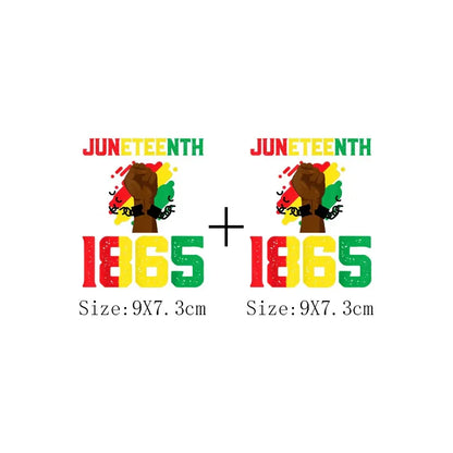 Juneteenth Thermal Sticker For Clothing Iron On Transfer Patch For Women And Men T-Shirt Hoodie DIY Washable Applique On Clothes - B&R African Styles