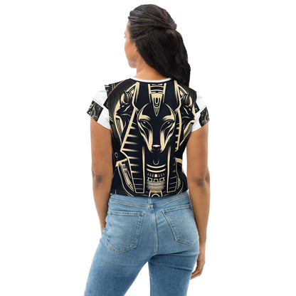 ANUBIS - GOD OF THE AFTERLIFE All-Over Print Crop Tee - B&R African Styles