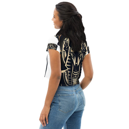 ANUBIS - GOD OF THE AFTERLIFE All-Over Print Crop Tee - B&R African Styles