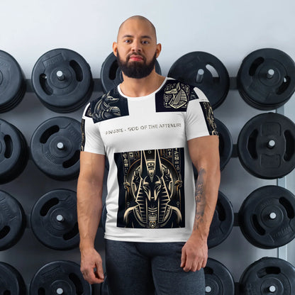 ANUBIS - GOD OF THE AFTERLIFE All-Over Print Men's Athletic T-shirt - B&R African Styles