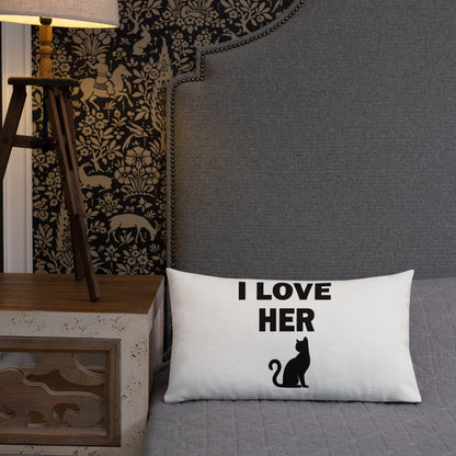 I Love Her Kitty 😉Premium Pillow - B&R African Styles