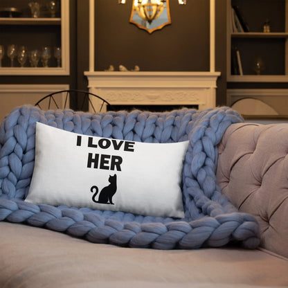 I Love Her Kitty 😉Premium Pillow - B&R African Styles