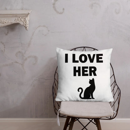 I Love Her Kitty 😉Premium Pillow - B&R African Styles