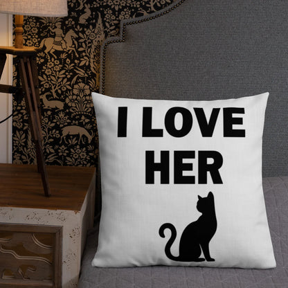 I Love Her Kitty 😉Premium Pillow - B&R African Styles