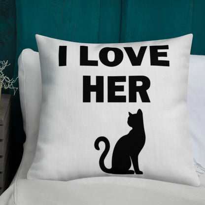 I Love Her Kitty 😉Premium Pillow - B&R African Styles