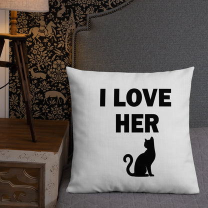 I Love Her Kitty 😉Premium Pillow - B&R African Styles