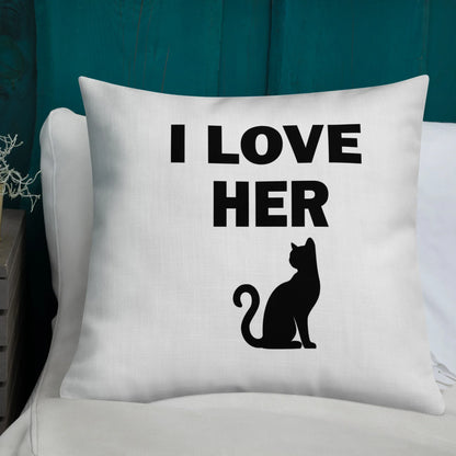 I Love Her Kitty 😉Premium Pillow - B&R African Styles