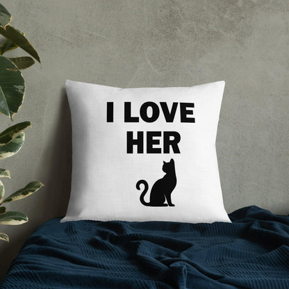 I Love Her Kitty 😉Premium Pillow - B&R African Styles