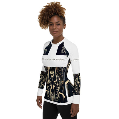 ANUBIS - GOD OF THE AFTERLIFE Women's Rash Guard - B&R African Styles
