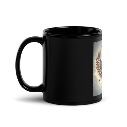 HORUS - GOD OF THE SKY Black Glossy Mug - B&R African Styles