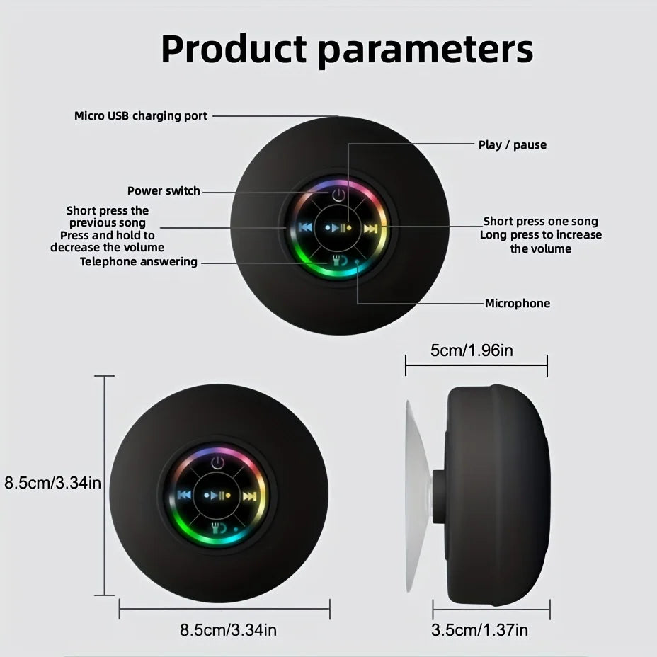 AquaSound Bluetooth Shower Speaker