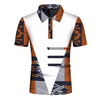 Stylish African Print Polo Shirt