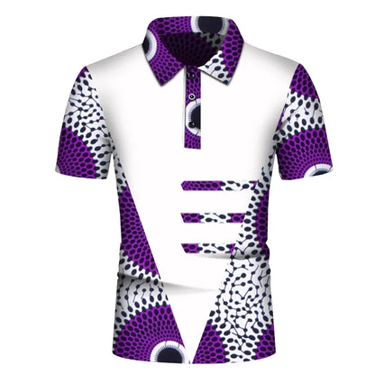 Stylish African Print Polo Shirt