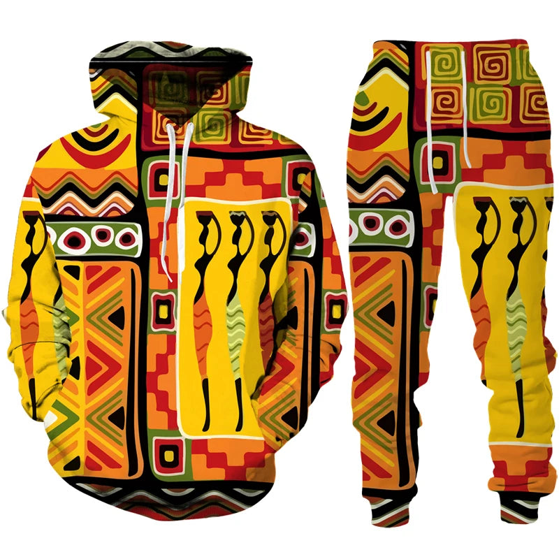 Trendy Ethnic Hoodie Set