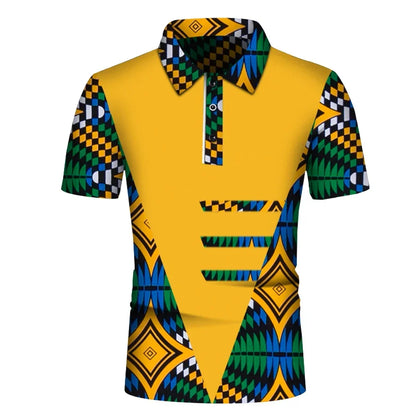 Stylish African Print Polo Shirt