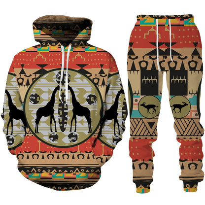 Trendy Ethnic Hoodie Set