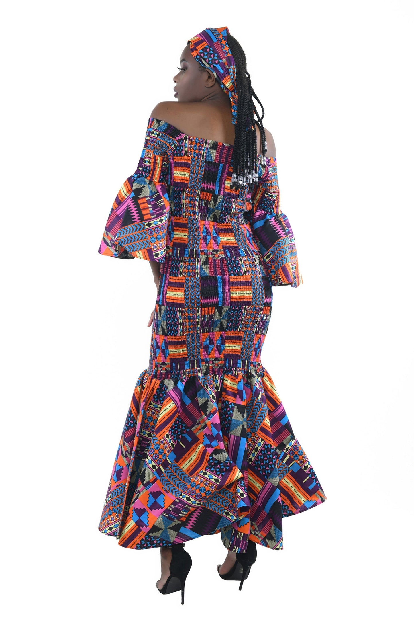 Elegant Kente Mermaid Dress