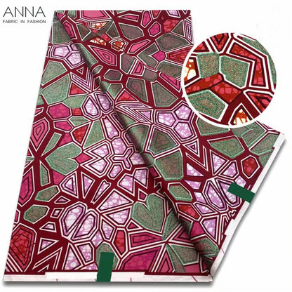 Vivid African Wax Print Fabric