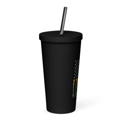Juneteenth Flag Insulated tumbler with a straw - B&R African Styles