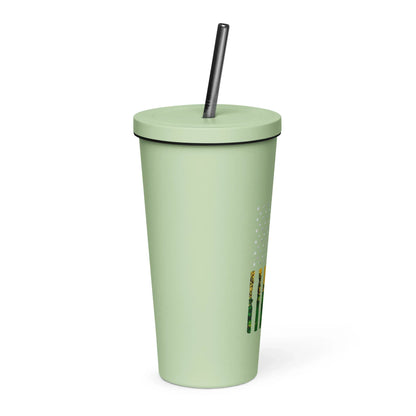 Juneteenth Flag Insulated tumbler with a straw - B&R African Styles