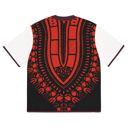 Black Knitted classic Dashiki tee - B&R African Styles