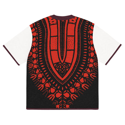Black Knitted classic Dashiki tee - B&R African Styles