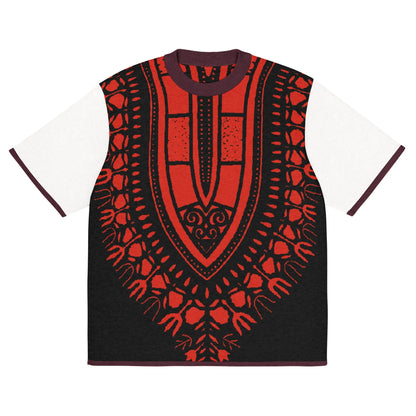 Black Knitted classic Dashiki tee - B&R African Styles