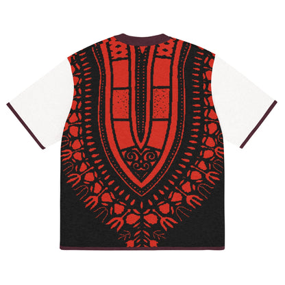 Black Knitted classic Dashiki tee - B&R African Styles
