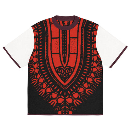 Black Knitted classic Dashiki tee - B&R African Styles