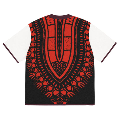 Black Knitted classic Dashiki tee - B&R African Styles