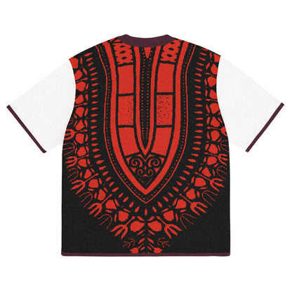 Black Knitted classic Dashiki tee - B&R African Styles