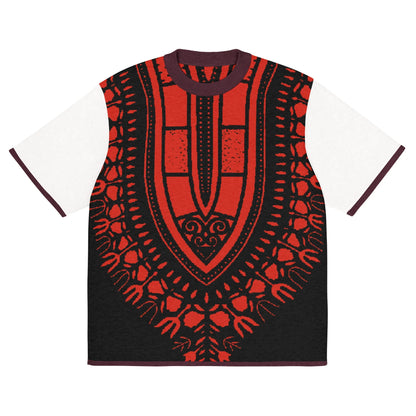 Black Knitted classic Dashiki tee - B&R African Styles