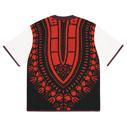 Black Knitted classic Dashiki tee - B&R African Styles