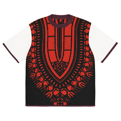 Black Knitted classic Dashiki tee - B&R African Styles